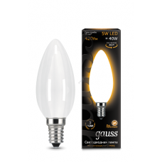 Лампа светодиодная свеча E14 5w 2700K Filament Opal Gauss