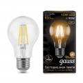 Лампа светодиодная A60 E27 10w 2700K Filament GAUSS