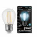 Лампа светодиодная шар E27 5w 4100K Filament GAUSS