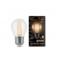 Лампа светодиодная шар E27 5w 2700K Filament GAUSS