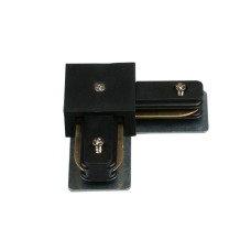 Коннектор для трековых светильников L-образный черный